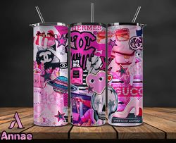 chanell  tumbler wrap, chanel tumbler png, chanel logo, luxury tumbler wraps, logo fashion design 16