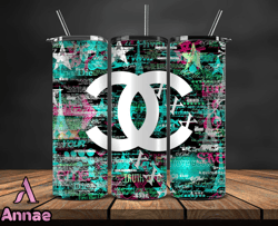 chanell  tumbler wrap, chanel tumbler png, chanel logo, luxury tumbler wraps, logo fashion design 38