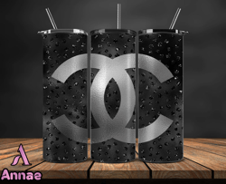 chanell  tumbler wrap, chanel tumbler png, chanel logo, luxury tumbler wraps, logo fashion design 77