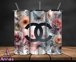 chanell  tumbler wrap, chanel tumbler png, chanel logo, luxury tumbler wraps, logo fashion design 180