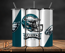 philadelphia eagles tumbler wrap, nfl logo tumbler png, nfl design png-27