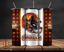 washington commanders tumbler wrap, nfl logo tumbler png, nfl design png-33