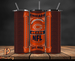 chicago bears tumbler wrap, nfl logo tumbler png, nfl design png-100