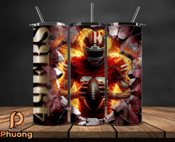 san francisco 49ers cracked holetumbler wraps, , nfl logo,, nfl sports, nfl design png, design by phuong store  01