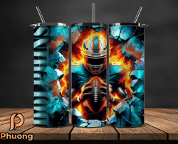 miami dolphins cracked holetumbler wraps, , nfl logo,, nfl sports, nfl design png, design by phuong store  14