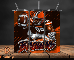 cleveland browns tumbler wrap, nfl teams,nfl logo football, logo tumbler png, design by phuong store 08