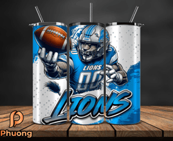 detroit lions tumbler wrap, nfl teams,nfl logo football, logo tumbler png, design by phuong store 11