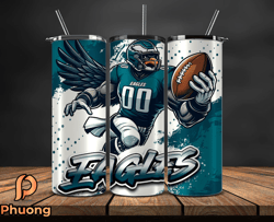 philadelphia eagles tumbler wrap, nfl teams,nfl logo football, logo tumbler png, design by phuong store 26