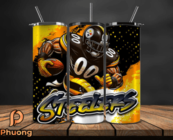 pittsburgh steelers tumbler wrap, nfl teams,nfl logo football, logo tumbler png, design by phuong store 27