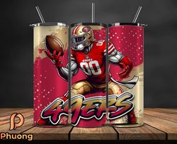 san francisco 49ers tumbler wrap, nfl teams,nfl logo football, logo tumbler png, design by phuong store 28