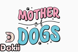 mother of dogs retro svg design 311