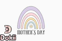 retro mothers day svg design rainbow design 320