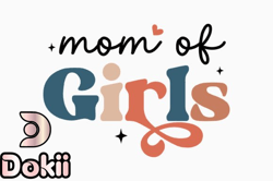 mom of girls retro mothers day design 322