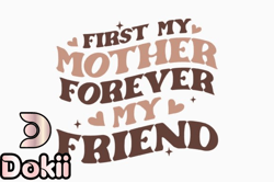 first my mother retro mothers day svg design 346