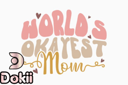 retro mothers day worlds okayest mom design 373