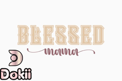 retro mothers day blessed mama, mother day png, mother day png design 385