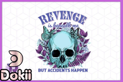 revenge is beneath me vintage skull design 131