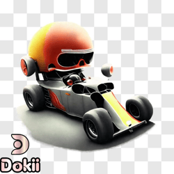 cartoon race car in motion png design 180