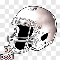 black and white nfl football helmet drawing png design 294