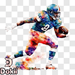 vibrant football player artwork png design 296