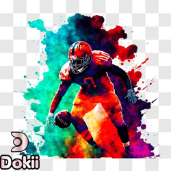 dynamic football player running with the ball png design 309