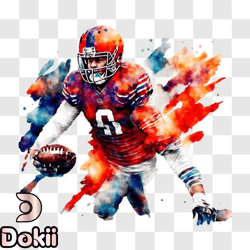 colorful football player image for sports promotion png design 323