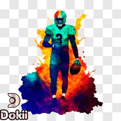 football player representing miami dolphins png design 02