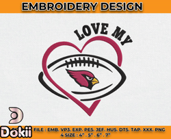 arizona cardinals embroidery designs, nfl logo embroidery, machine embroidery digital - 02 by dokii