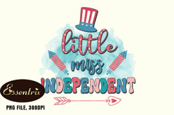 little miss independent 4th of july png design 20
