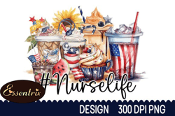 nurse life coffee sublimation design 52