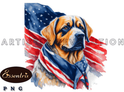 patriotic dog american flag design 04