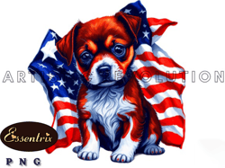 patriotic american flag dog 4 of july design 06