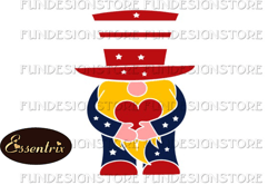 usa gnome,4th of july,clipart,png design 08