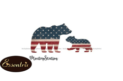 patriotic mama bear sublimation png design 26