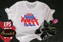 friends family freedom t-shirt design design 102