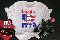 america est. 1776 t-shirt design design 114