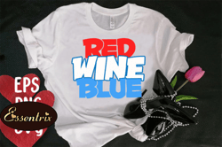 red wine blue t-shirt design design 08