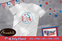 4th of july sublimation - usa badge design 17