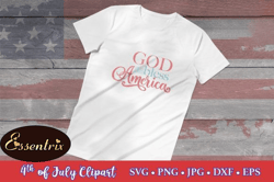 4th july sublimation god bless america design 20