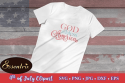 4th july sublimation god bless america design 21