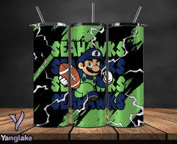 Seattle Seahawks Tumbler Wrap, Mario Tumbler Wrap, NFL Logo PNG, Tumbler Designs, NFL Football PNG, Tumbler 28