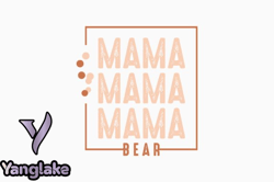mama, mother day png, mother day png bear design 402