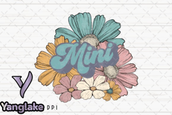 retro mini floral vintage mom flower png design 09