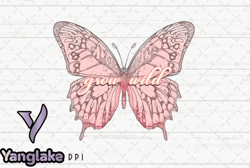 grow wild butterfly retro vintage png design 14