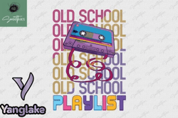 old school playlist cassette retro png design 25