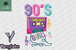 90s girl retro vintage old cassette png design 31