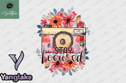 stay focus photography vintage png design 34