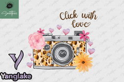 click with love photography vintage png design 38