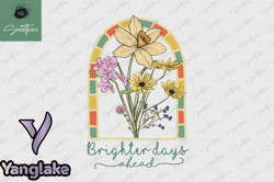 brighter days ahead vintage flower design 44