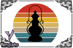 ramadan kareem lights retro vintage png design 50